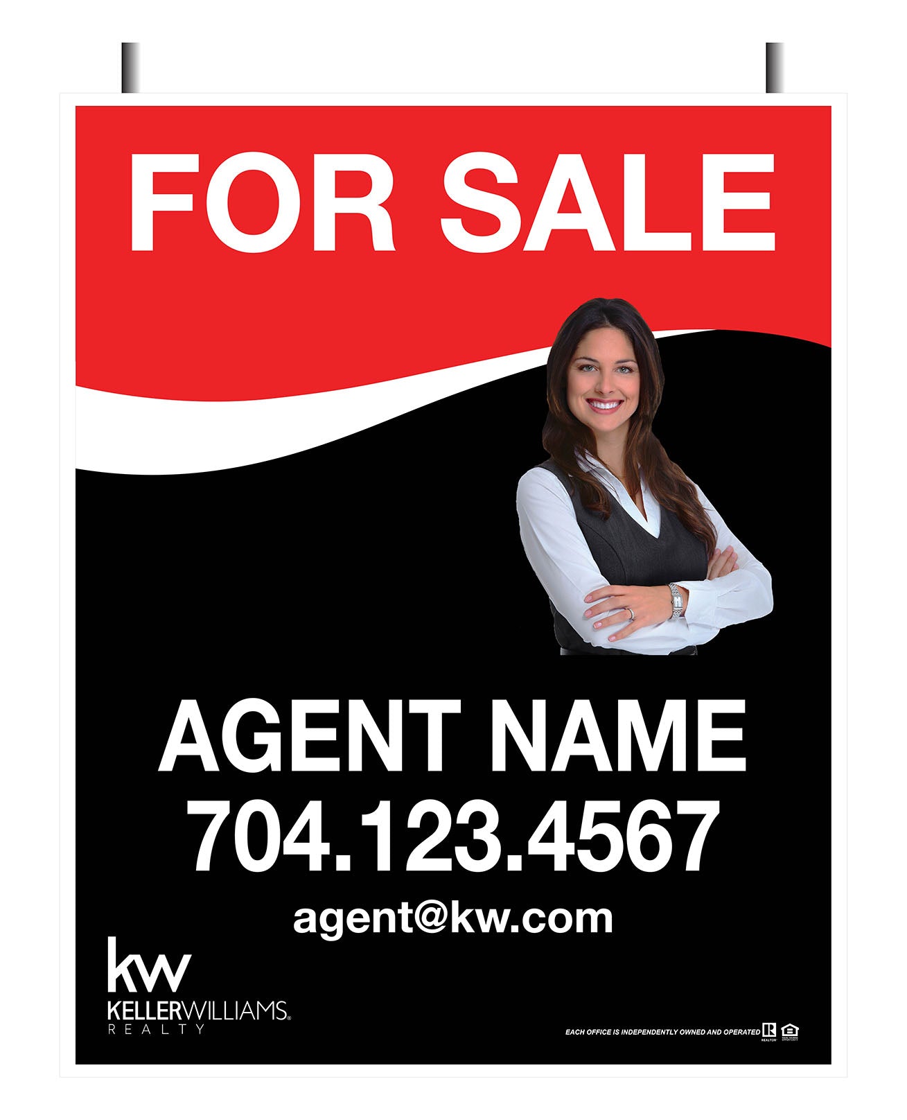 KW Hanging Panels signage